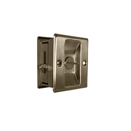 Cal-Royal Privacy Function Sliding Door Lock, US15A Satin Nickel Blackened SDL16-15A